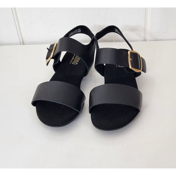 Munro Perfect Fit Cleo Black Leather Sandals Size 6 1/2 WW Like New - Picture 3 of 8
